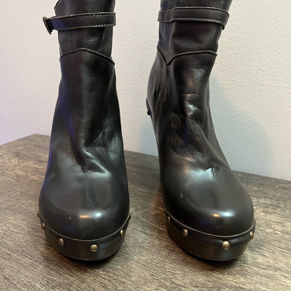 Fabulous Jigsaw Brown leather Heeled Boots with Studded Detail size 37 - Picture 7 of 10